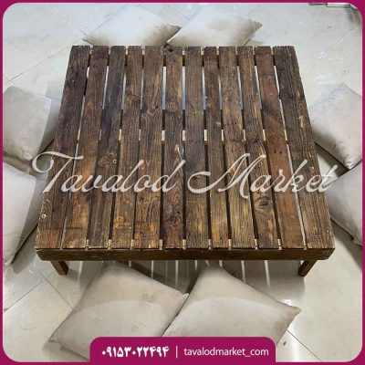 میز پالتی روستیک و کوسن