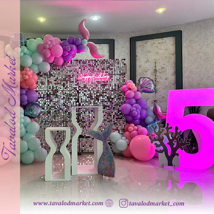 اجاره عدد چراغدار تولد در مشهد 5 اجاره عدد نئون تولد تم بنفش