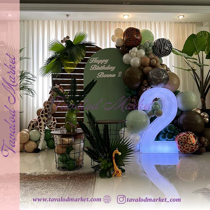 اجاره عدد چراغدار تولد در مشهد 7 اجاره عدد نئون تولدکودکان تم حیوانات