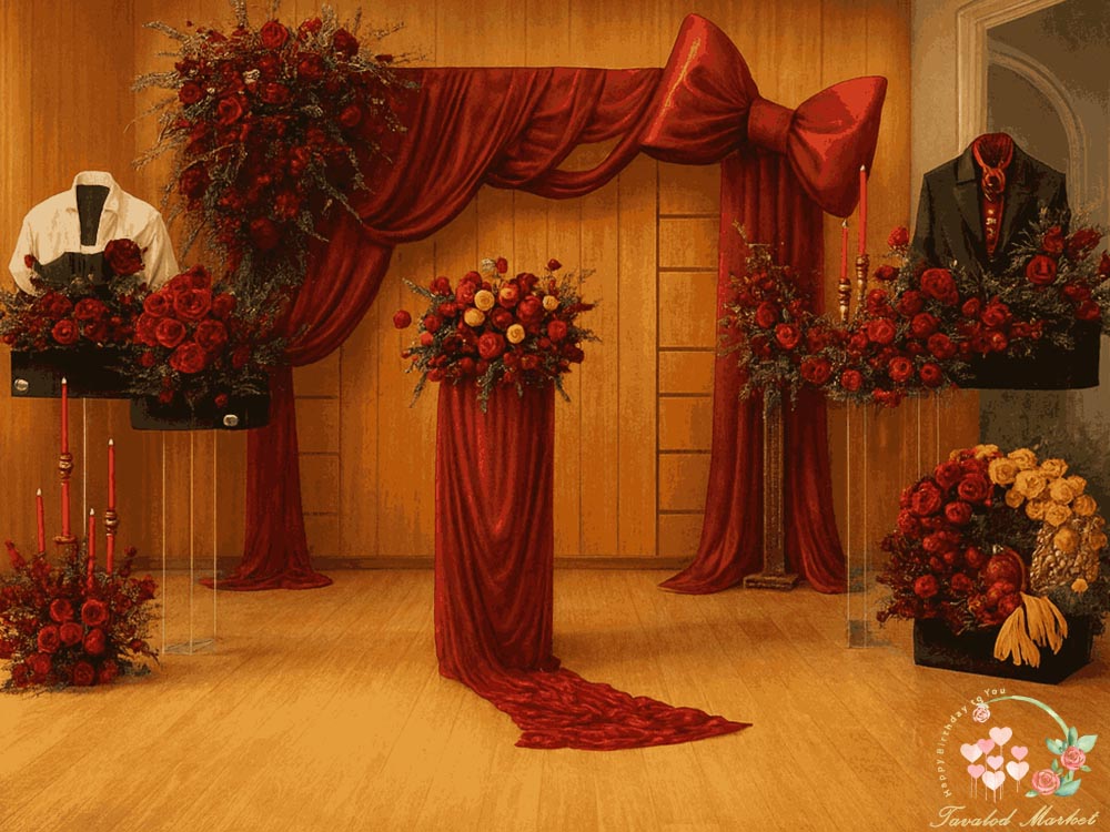 اجاره طاق چوبی تولد در مشهد با طراحی سفارشی