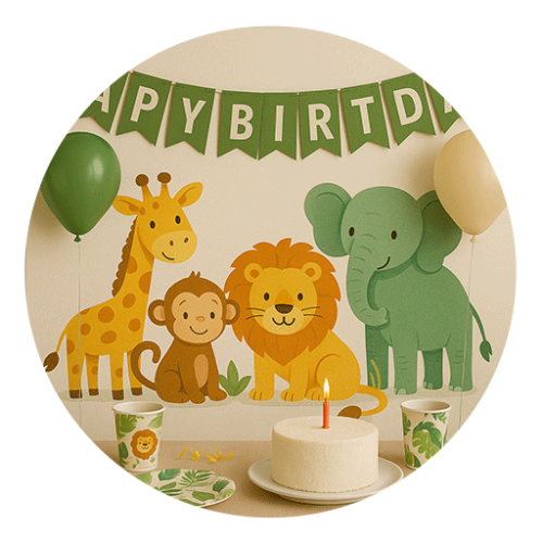 Forest-animals-birthday-theme تم تولد حیوانات جنگل