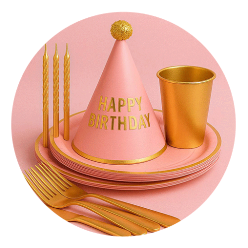 Pink-gold-birthday-theme تم تولد صورتی طلایی